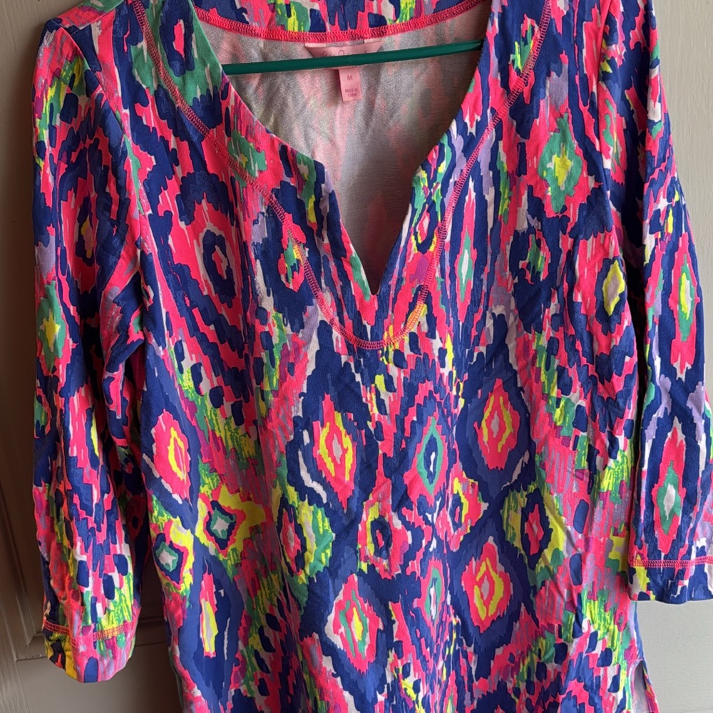 Lilly Pulitzer Neon Patterned Blouse